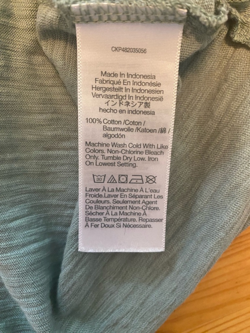 Madewell Dolman-Sleeve Boxy Crewneck Tee in Slub Pale Eucalyptus Size Medium - Picture 9 of 13